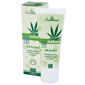 Cannaderm Natura 24 Pleťový krém pro mastnou pleť 75 g